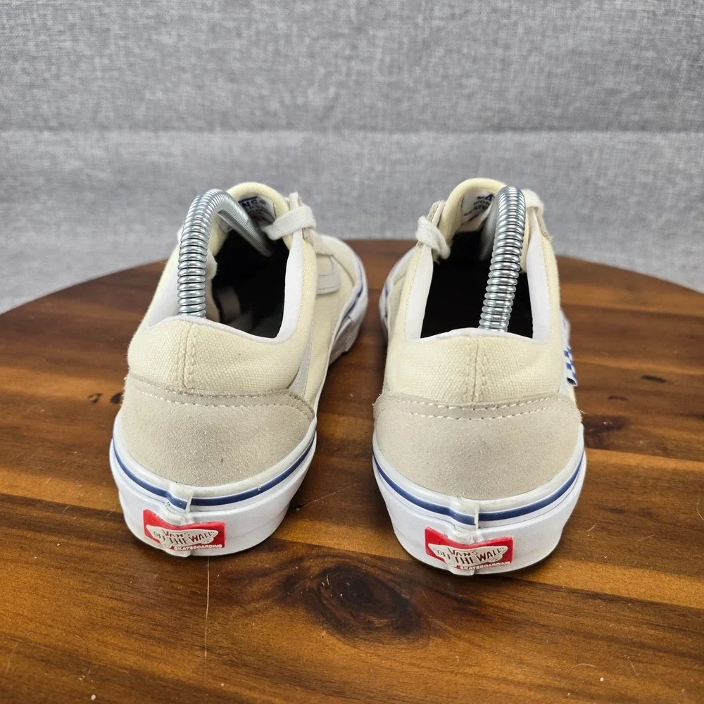 Vans Skate Old Skool‎ Off White Cream Suede Canvas PopCush Mens 6.5 Sneakers
